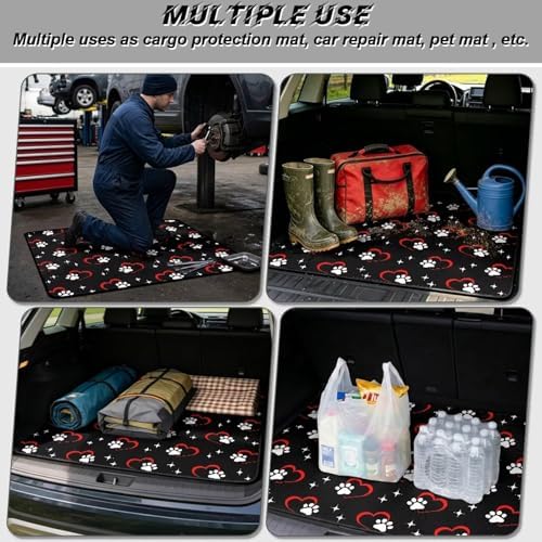 Red Heart Paw Heavy Duty Trunk Mat 29"x39" - Image 3