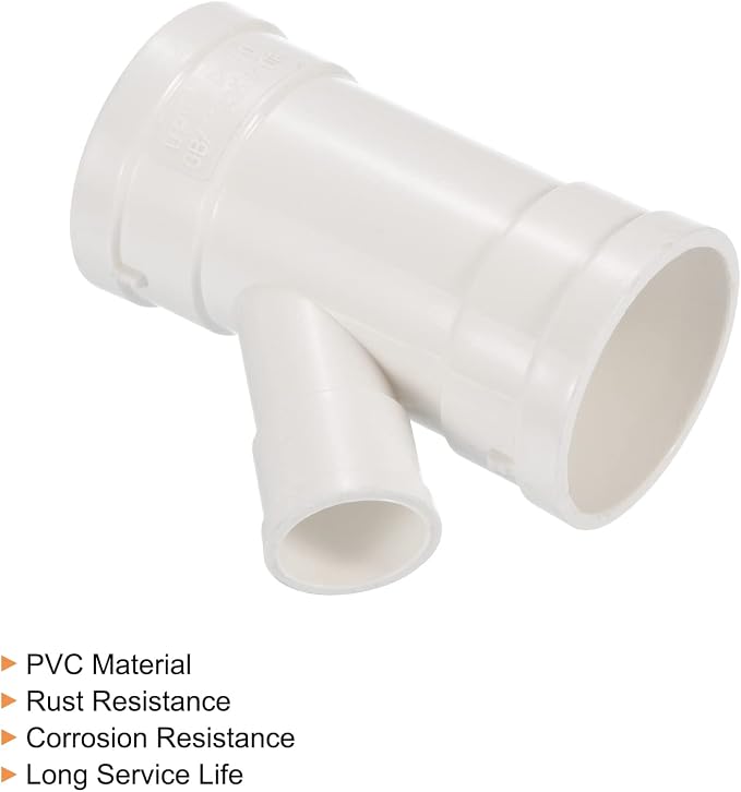 PATIKIL 2" to 1" Wye Pipe Fitting, Y-Shape Splitter Duct Hose Connector - Image 3