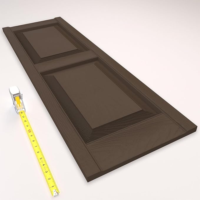 12"W x 55"H Lifetime Vinyl, Standard Two Equal Panels, Raised Panel Shutters - Image 14