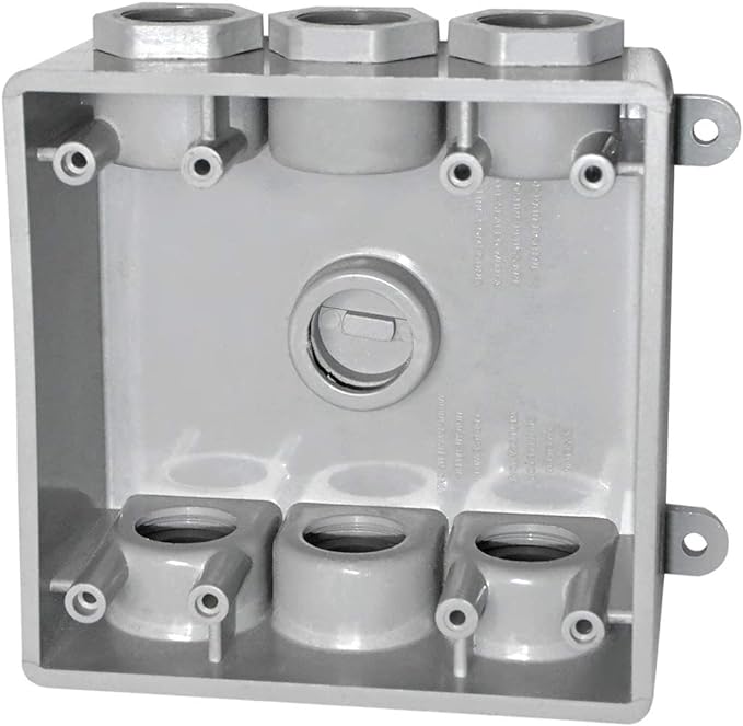 Two Gang Electrical Box, Suitable 1/2-Inch or 3/4-Inch Electrical Conduit by YXX-TECH