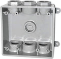 Two Gang Electrical Box, Suitable 1/2-Inch or 3/4-Inch Electrical Conduit by YXX-TECH