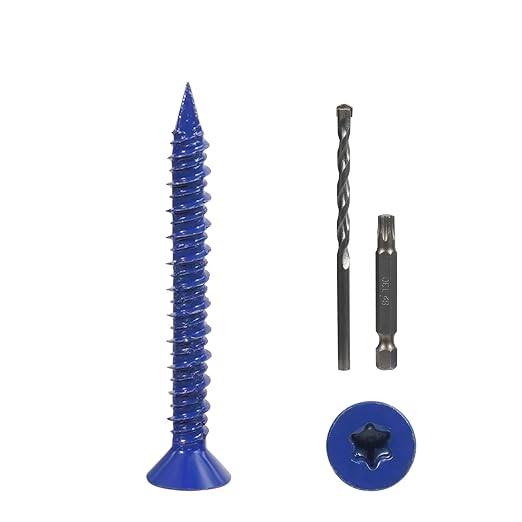 CHENGFIX Concrete Screws Kit, 5 Sizes, Flat Head, Torx Drive, by Unknown