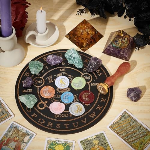 CRASPIRE 1.18In/30mm Raven Wax Seal Stamp Rhomboid Crow Moon Crystal Halloween - Image 5
