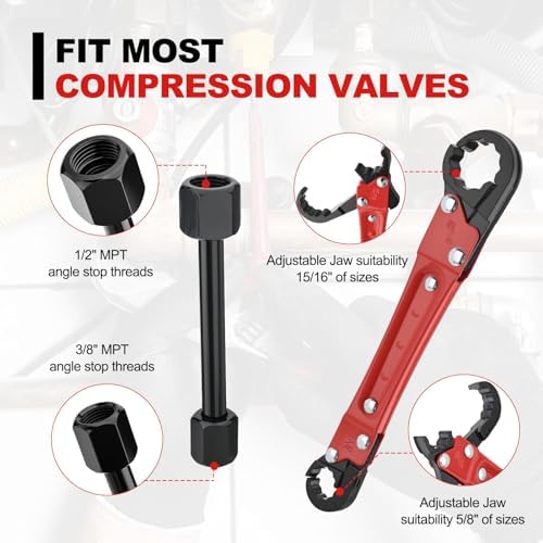 Quick Repair Plumbing Tools Kit – Angle Stop Wrench - Image 2