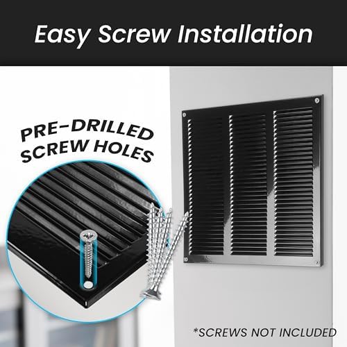 Repa Market 20x4 Inch Scratch Resistant Black Air Vent Cover - Image 5