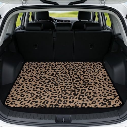 ELEQIN Cheetah Print, Car Cargo Liner, All Weather Heavy Duty Trunk Mat by ELEQIN