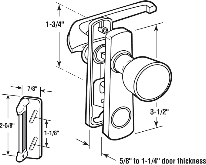 Prime-Line K 5170 Tulip Knob Latch Set, Chocolate Brown - Image 2