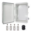 Waterproof Electrical Box, IP67 Junction Box Stainless Steel Latch Hinged Grey by YETLEBOX