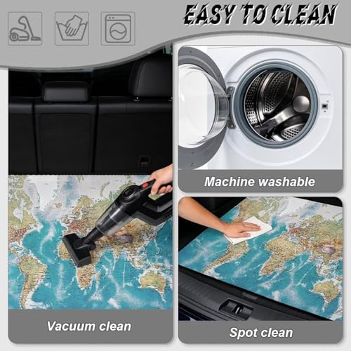 World Map Cargo Liner for SUV Sedan 29"x39" - Image 5