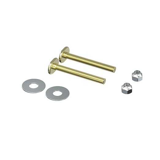 PROFLO PFC9110 1/4" x 3-1/2" Brass Closet Bolt Oval Pair by PROFLO