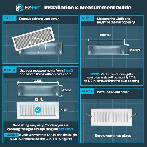 EZ-FLO 12 x 4 Inch Air Vent Cover - Image 3