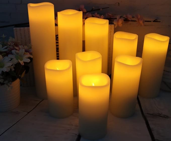 Flameless Candles Led Candles Pack of 9 Real Wax Battery Candles - Image 4