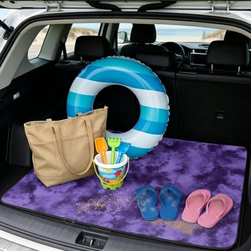 Purple Waterproof Car Trunk Mat 29"x39" - Image 2