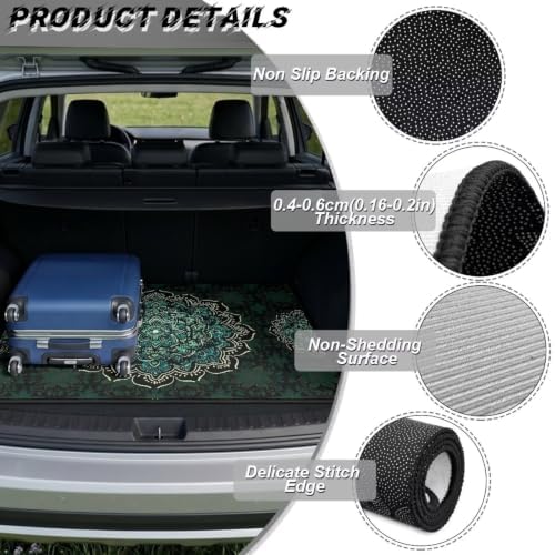 Green Boho Heavy Duty Trunk Mat 29"x39" - Image 6