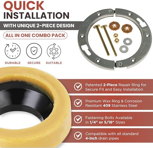 The Clam 2-Piece Toilet Flange Repair Kit Combo - Image 6