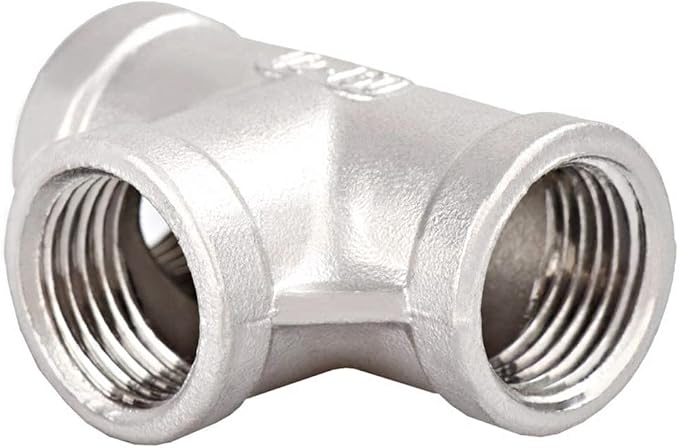 Beduan 2 PCS Stainless 3/4" Tee Female NPT T Shaped 3 Way Cast Pipe Fitting | - Image 4