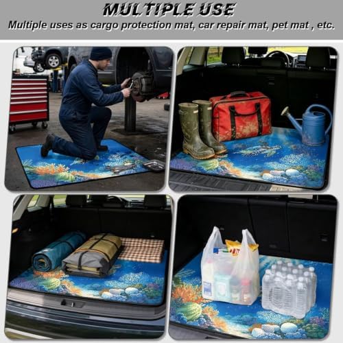 Blue Sea Turtle All Purpose Trunk Mat Universal Waterproof Cargo Liner - Image 3