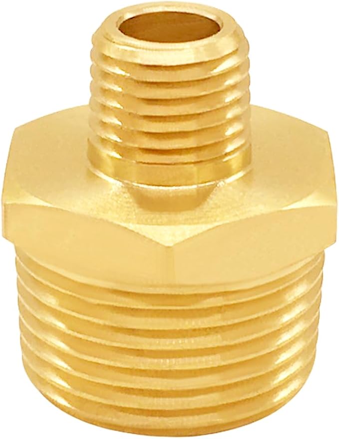 Uenede Brass 3/8" NPT Male to 3/4" NPT Male Reducer Adapter - Image 5
