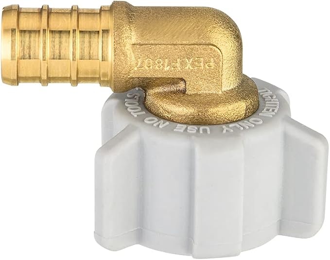 EFIELD 1/2" Pex x 1/2" Female NPT Swivel Elbow | Brass Barb Crimp Fittings - Image 6