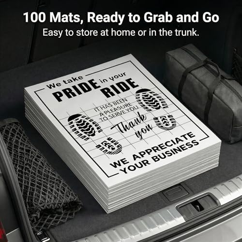 Disposable Paper Car Floor Mats, 20 x 16 inch, Single-Side Laminated Surface - Image 5