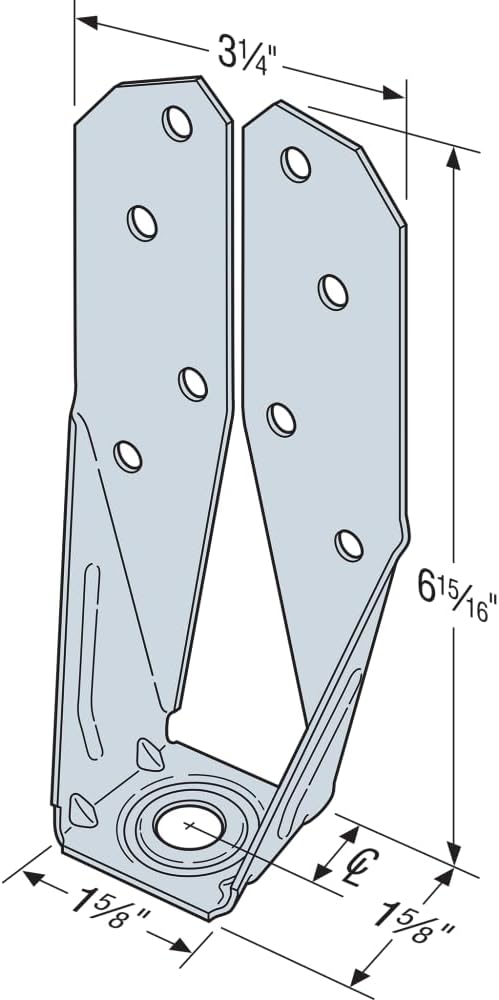Simpson Strong-Tie DTT2Z-R2 DTT ZMAX Galvanized Deck Tension Tie - Image 12