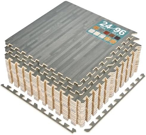 Sorbus Wood Grain Floor Tiles Foam Mat EVA Interlocking Mats Tile 3/8-Inch by Sorbus