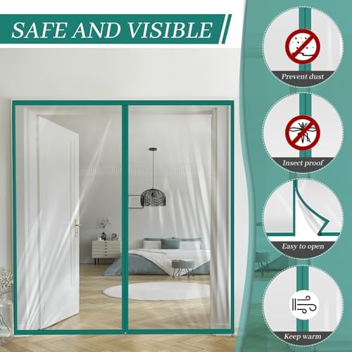 Amylove Zipper 72 x 80 Inch Dust Barrier Door Kit 6 x 6.7 ft Temporary Wall - Image 5