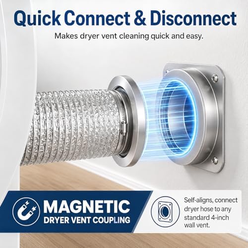 Magnetic Dryer Vent Connector Kit DV180 4-Inch Dryer Vent Coupling - Image 2