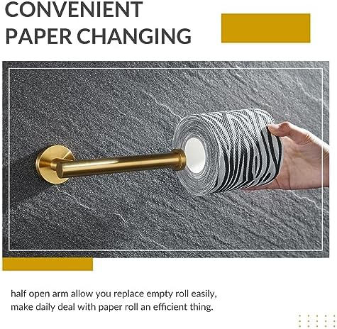 APLusee Toilet Paper Holder, Brushed Dark Gold, 304 Stainless Steel - Image 5