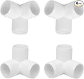 4Pack 1-1/4IN 3-Way Elbow PVC Fittings Furniture Grade SCH40 1-1/4" Tee 3 Way by Lswteiz