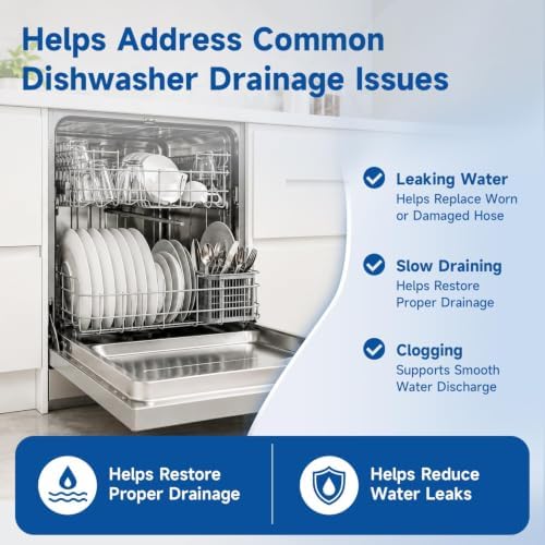 7.6 Ft Dishwasher Drain Loop Extension Hose Replace#: 00744881, Compatible - Image 6