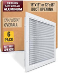 Fits 16x12 and 12x16 Duct Opening | Aluminum Eggcrate Return Air Grille | Low by Handua