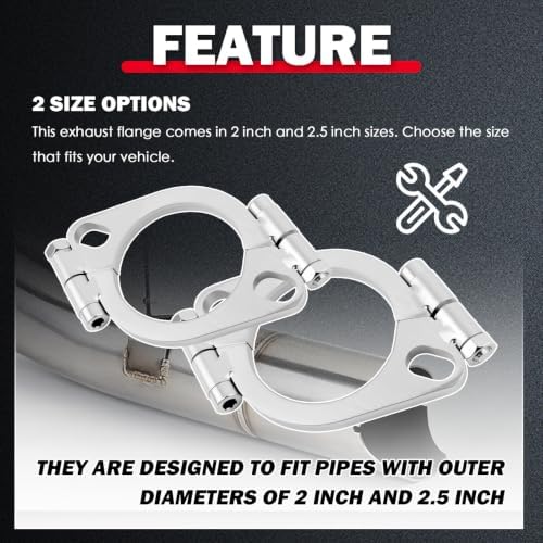 2PCS 2" Split Exhaust Flange Repair Kit - Image 3