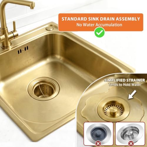 Kitchen Sink Drain 3-1/2 Inch, Kitchen Drain Assembly Kit - Image 7