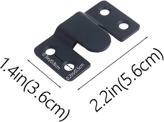 4 Pairs Stainless Steel Flush Mount Bracket Interlocking Headboard Hardware - Image 2