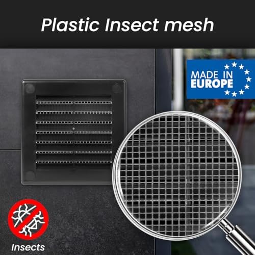 Repa Market 4 x 4 Inch Black Square Air Vent Cover - Image 3