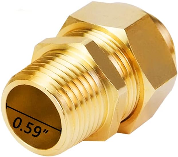 2 Pack Grill Propane Conversion Connector 1/2'' CSST Male NPT Gas Line Fitting - Image 4