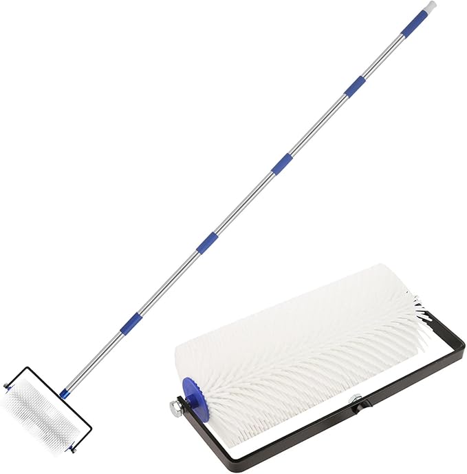 Spiked Roller for Self Leveling, Equipped 34-77”Adjustable Extension Handle | by ISIVOVE