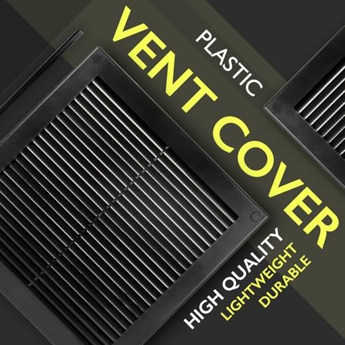 10 x 10 Inch Black Air Vent Cover – Plastic Square Air Vent Grill Cover - Image 6