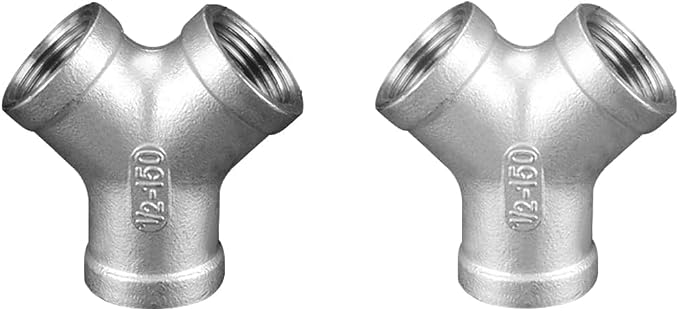 Stainless Steel 304 Tee NPT Female Y Shaped 3 Way Cast Pipe Fitting by Unknown