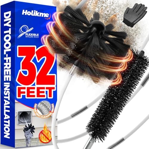 Holikme Dryer Vent Cleaner Kit - 32Ft Flexible Lint Brush by Holikme