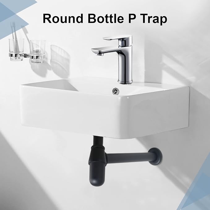 Contemporary Round Bottle P-Trap 1 1/4 - Image 2