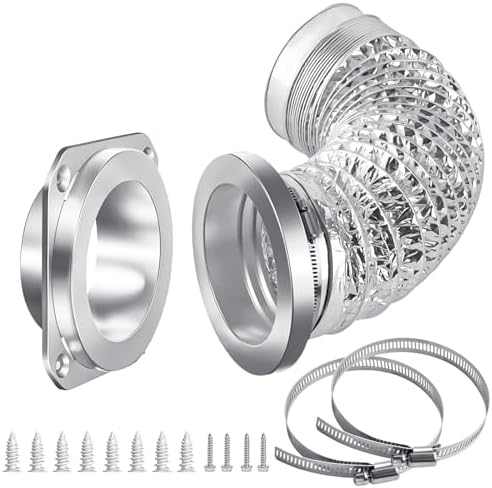 3.3ft 4" Magnetic Dryer Vent Coupling & Hose DV180 Airtight Seal Dryer Vent by NAPNOOK