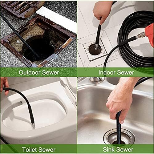 150FT Sewer Jetter Kit for Pressure Washer, 5800PSI Drain Cleaner Hose - Image 5