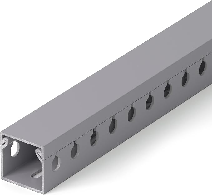 1.2"H x 1.2"W Cable Raceway, 12ft Under Desk Wire Management Channel, 4 Pack by ZhiYo