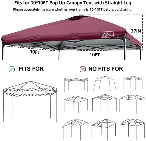 10x10 Replacement Top Pop Up Canopy Tent Cover Roof - Image 4