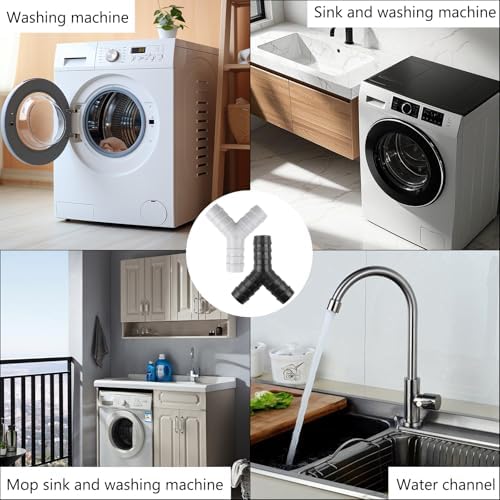Universal Washing Machine Y-Shaped Drain Hose Splitter Fitting - Image 3