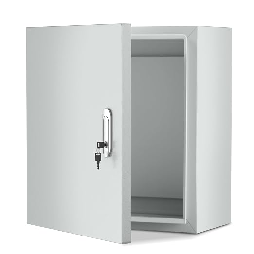 16 x 12 x 6'' Heavy Duty Steel Electrical Enclosure, Weatherproof Lockable Wall by Unknown