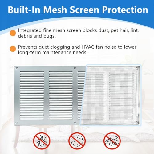 16X8 Vent Cover Steel Return Air Grilles - Image 4