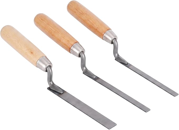 Wood Handle Trowel Set 3 Pieces, 6-3/4" by 1/4", Hand Tools by Unknown